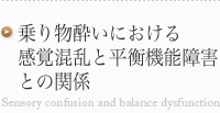 乗り物酔いにおける感覚混乱と平衡機能障害との関係